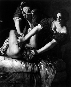 Fig. 5. Artemisia Gentileschi detalle de Judith decapitando a Holofernes, 1612-13, Museo Nacional de Capodimonte, Nápoles.